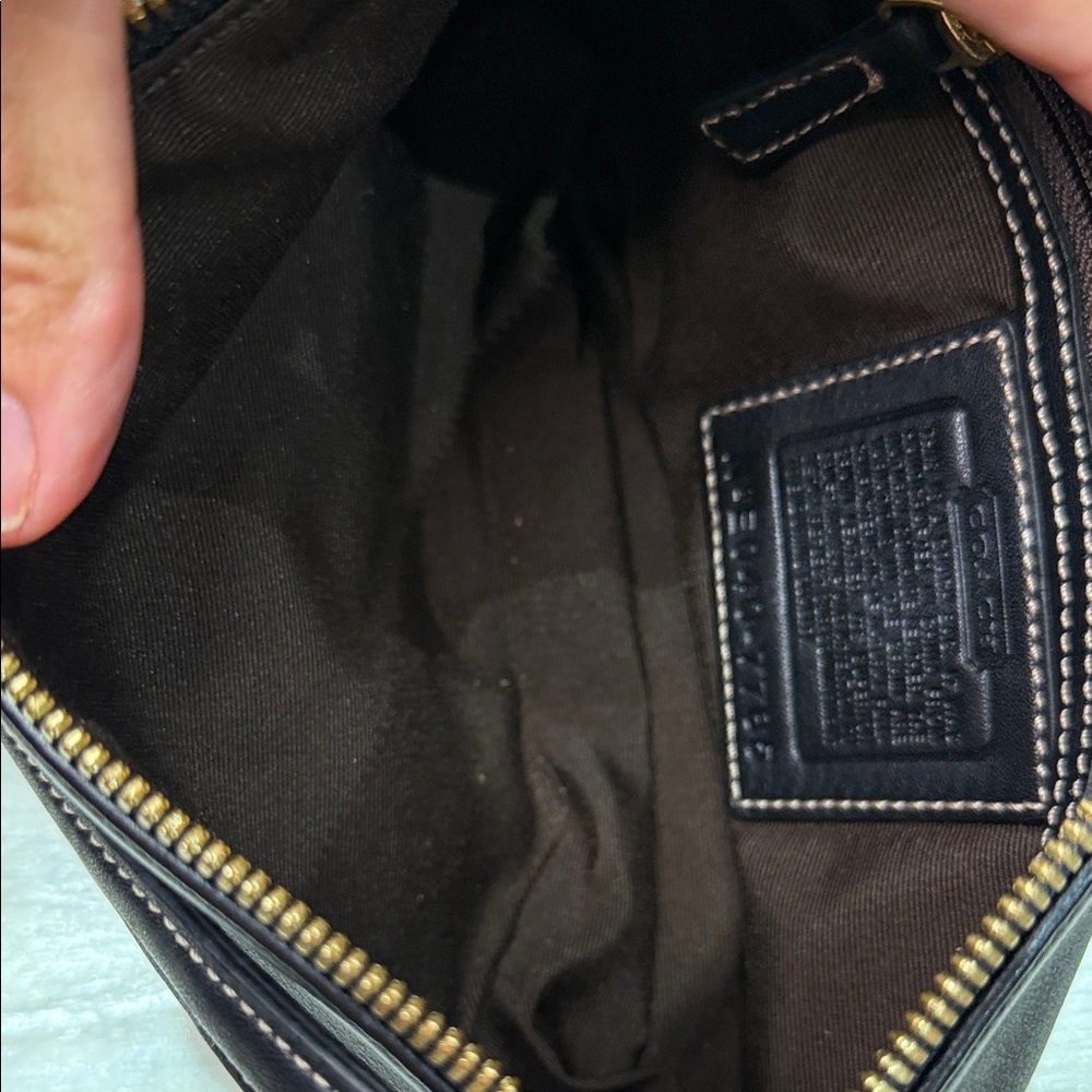 Coach Black Leatherwear Shoulder Bag with Gold Accents-NWOT - Picture 3 of 16